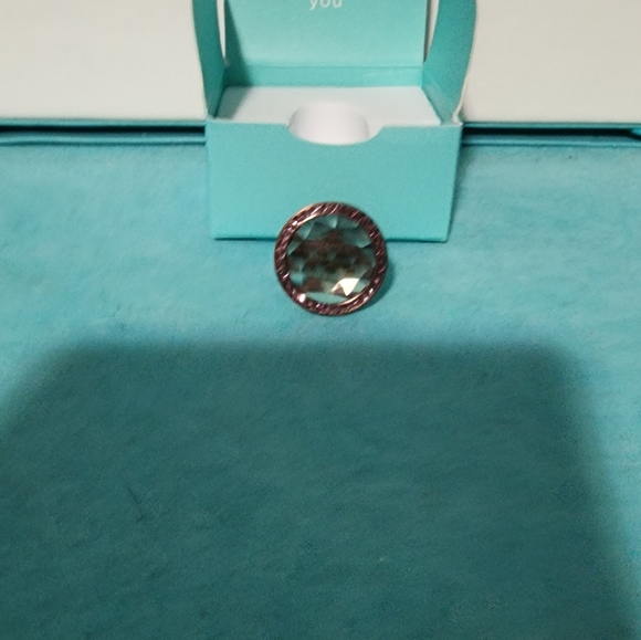 *SOLD* Origami Owl Chocolate Prism Ring Locket w/ Ombre Lilac Swavorski Crystals - Picture 7 of 7